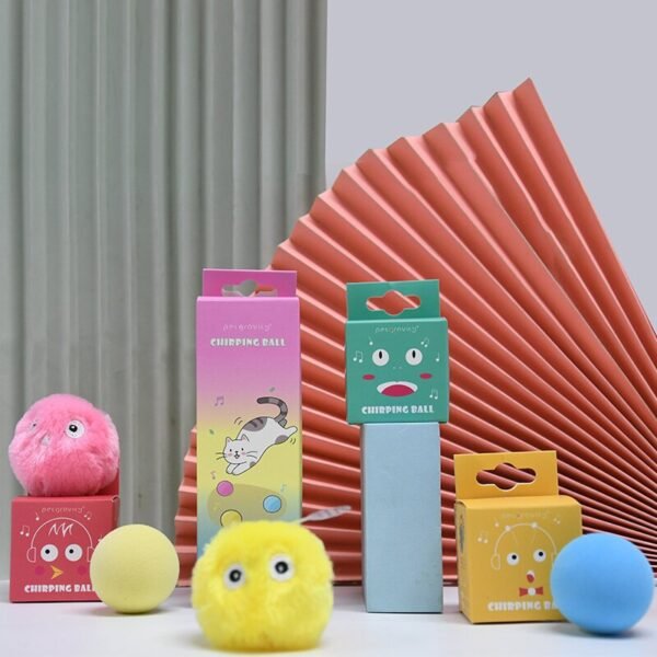 Interactive Glowing Squeaky Cat Ball – Catnip-Infused Play Toy, 2 count