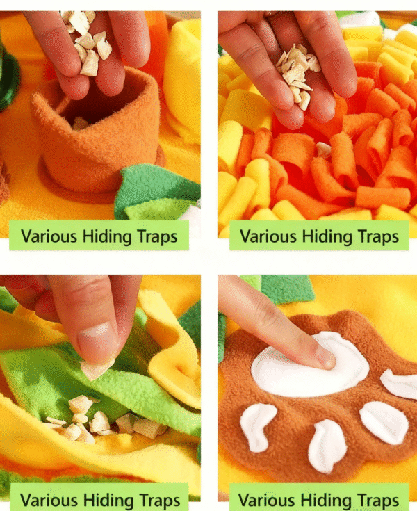 Nosework Interactive Sniffing Slow Feeding Dog, Cat & Rabbit Snuffle Mat, Large: 25x 17-in, Brown