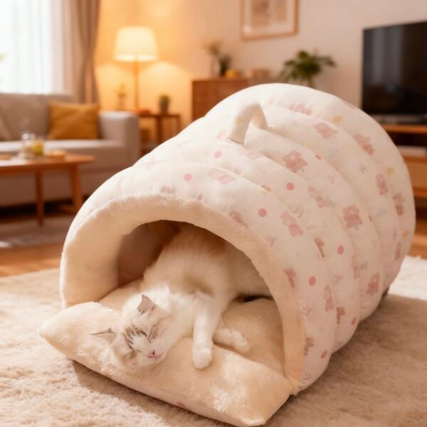 微信图片_20251027205048_120_29 Indoor Cat Bed – Cave Style Cozy Hideaway with Removable Washable Cover & Anti‑Slip Base