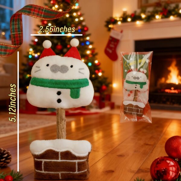 Christmas Themed Silver Vine Cat Chew Toy for Kittens- Boredom Relief & Self-Play Plush