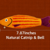 Crinkle Fish Cat Toys with Catnip, Multi-color, 9.4-in