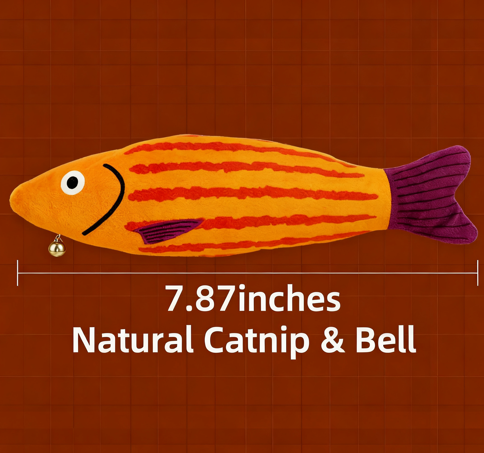 Crinkle Fish Cat Toys with Catnip, Multi-color, 9.4-in