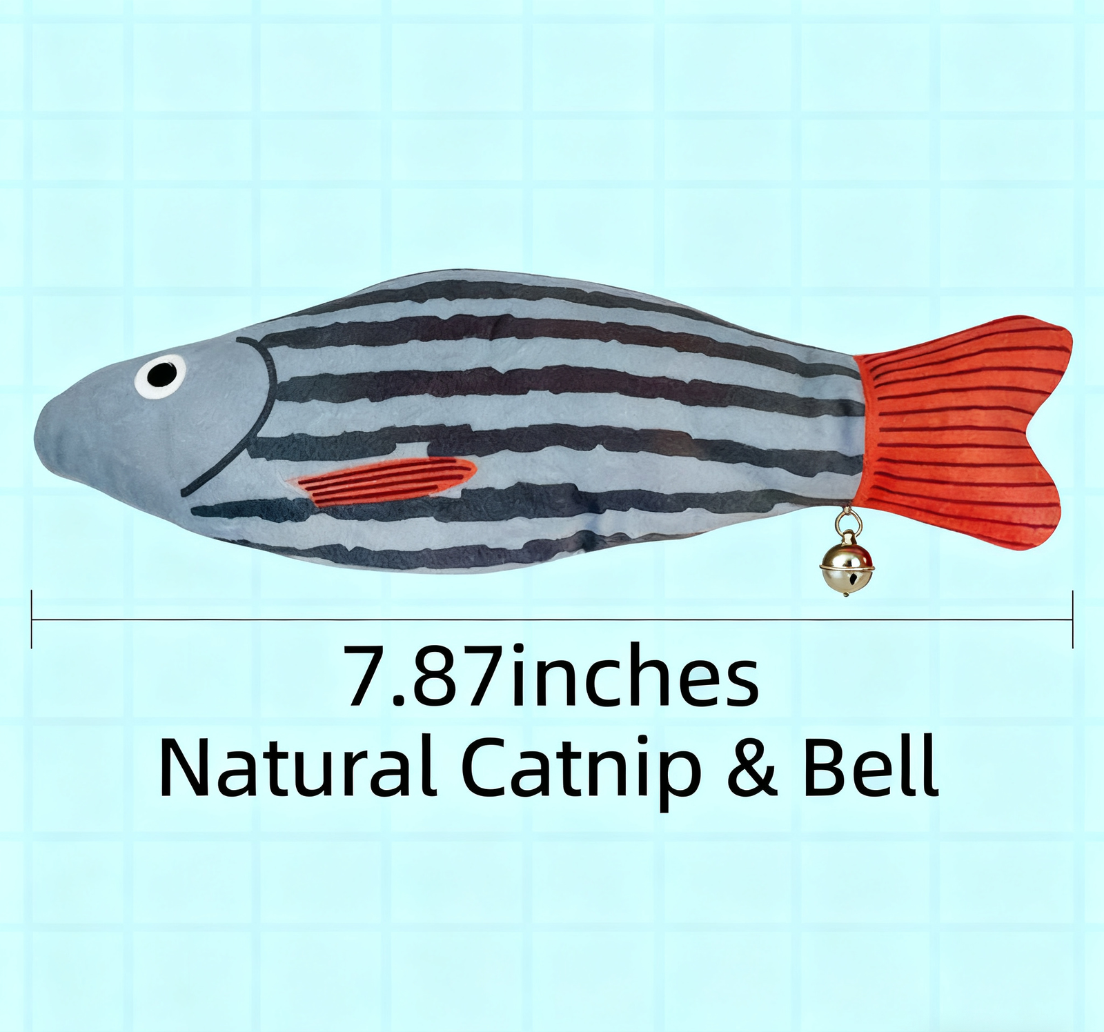 Crinkle Fish Cat Toys with Catnip, Multi-color, 9.4-in