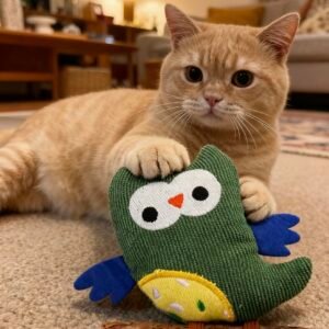 Owl Silvervine Stick Chew Cat Toy with Catnip, Multicolor, 2 count