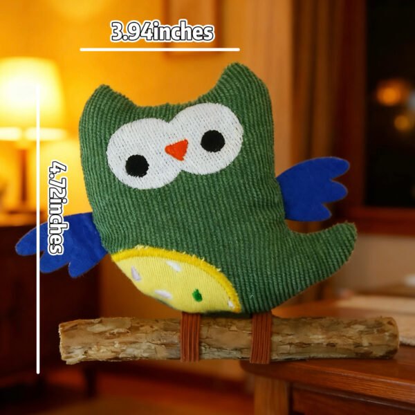 Owl Silvervine Stick Chew Cat Toy with Catnip, Multicolor, 2 count