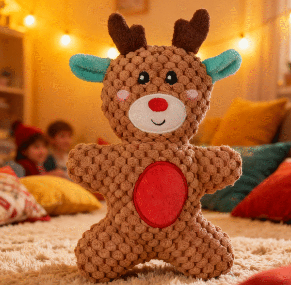 Christmas Reversible Plush Squeaky Dog Toy