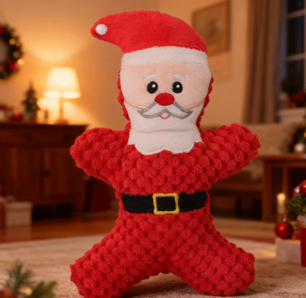 Christmas Reversible Plush Squeaky Dog Toy