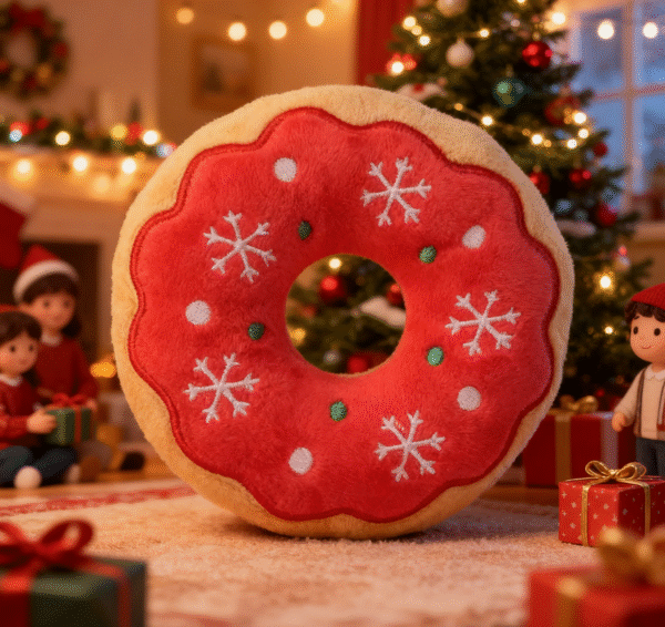 Christmas Reversible Plush Squeaky Dog Toy